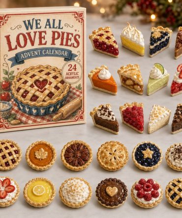 Pie Party Advent Calendar 2026 - 24-Day Acrylic Charm Countdown With Cute Dessert Charms, Perfect For Bakers & Kids