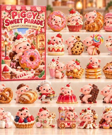 Piggy Sweet Parade 2026 Holiday Collection — 24 Cute Pig Acrylic Charms & Candy-Themed Surprises, Fun Gift For Kids