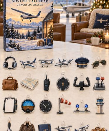 24-Day Acrylic Charm Advent Calendar — Pilot & Aviation Collection , Sky-Themed Holiday Countdown With Collectible Charms