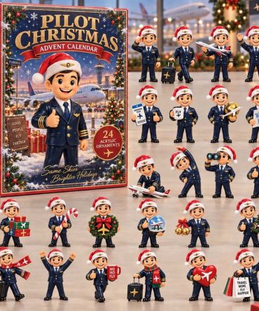 Pilot Christmas Countdown Calendar 2026 — 24-Day Aviation Advent With Acrylic Plane Charms, Ideal Gift For Pilots & Aviation Fans