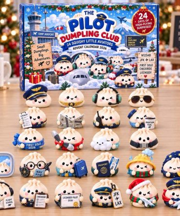 2026 Pilot Dumpling Club Countdown: 24-Day Acrylic Charm Advent Calendar - Aviation-Themed Holiday Gift For Flyers
