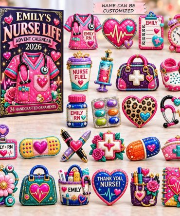 2026 Pink Nurse Life 24-Day Healthcare Hero Countdown Calendar — Pink Acrylic Nurse-Themed Charms, Gifts For Nurses & Medical Staff