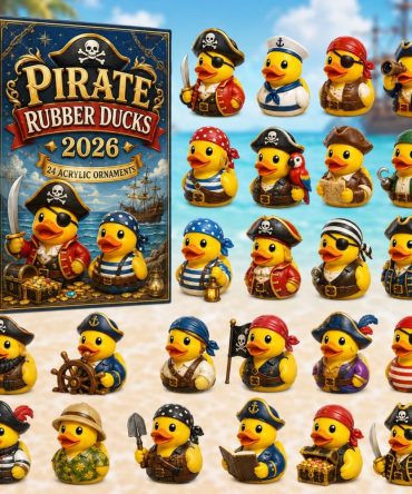 Pirate Rubber Duck Advent Calendar 2026 - 24-Day Acrylic Charm Countdown With Quirky Duck & Pirate Collectibles