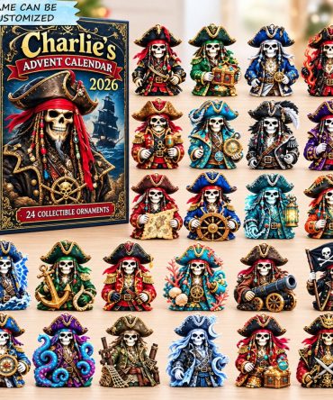 Pirate Skeleton Advent Calendar 2026 - 24-Day Acrylic Charm Countdown, Treasure-Themed Holiday Gift For Kids