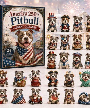 Pitbull Breed Advent Calendar 2026 - 24-Day Acrylic Charm Countdown With Realistic Pitbull Collectible Charms