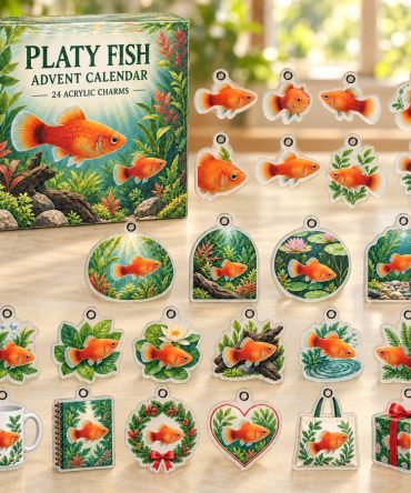 Platy Fish Holiday Charm Calendar — 24 Cheerful Acrylic Charms For Community Tank Fans , Gift & Collectible Set