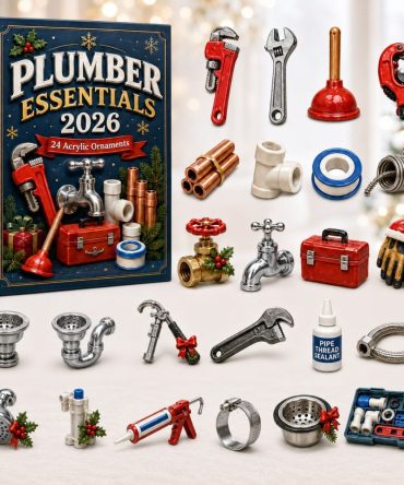 2026 Plumber Essentials Advent Kit — 24 Mini Tool Acrylic Charms, Handy Plumber-Themed Countdown Calendar, Novelty Gift For Tradespeople