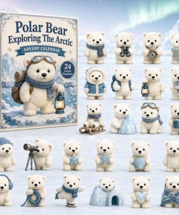 2026 Polar Bear Arctic Explorer Countdown — 24-Day Acrylic Charm Advent Set, Nature-Themed Holiday Gift