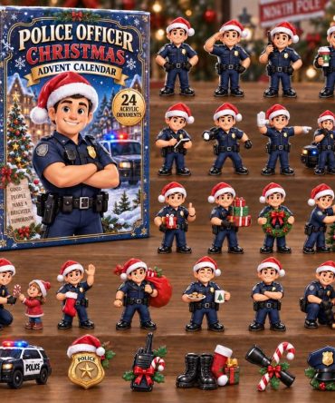 Police Officer Christmas Countdown 2026 — 24-Day Advent With Law Enforcement Acrylic Charms, Tribute Gift For Officers & Families