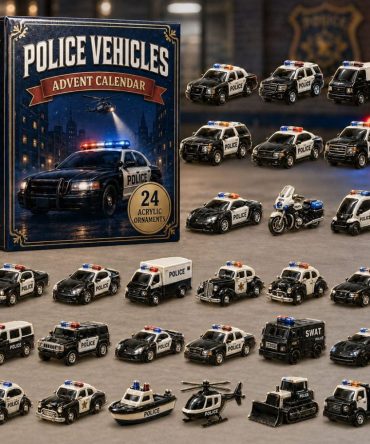 Police Vehicles Fleet Advent 2026 — 24-Day Night Scene Countdown With Collectible Acrylic Police Vehicle Charms