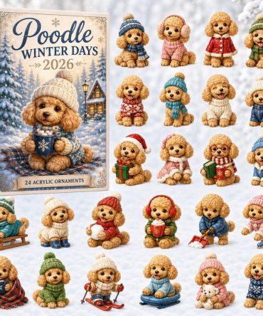 2026 Poodle Winter Days Advent Countdown — 24-Day Acrylic Charm Set, Charming Holiday Gift For Dog Lovers