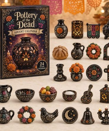 Pottery Of The Dead Advent Calendar 2026 - 24 Acrylic Charms, Dia De Los Muertos Ceramics Miniatures & Collector'S Holiday Countdown Gift