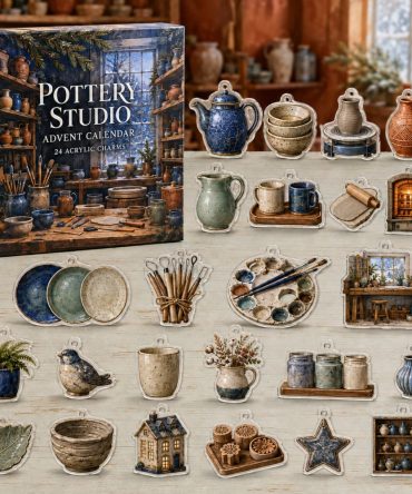 Pottery Studio Holiday Advent: 24 Ceramic-Themed Acrylic Charms - Creative Countdown Gift For Potters, Clay Artists & Studio Makers