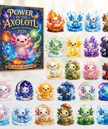 Power Of The Axolotl Advent Calendar 2026 — 24-Day Acrylic Charm Countdown , Cute Axolotl Collectibles & Gifts For Amphibian Fans