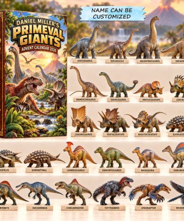 Primeval Giants 2026 Dino Advent Calendar — 24-Day Countdown With Acrylic Charms, Prehistoric Toy Gift For Kids
