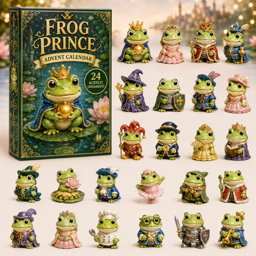 Prince Frog Fairy Tale Advent Calendar 2026 — 24-Day Acrylic Charm Storybook Set, Charming Countdown Gift For Kids Who Love Fairytales