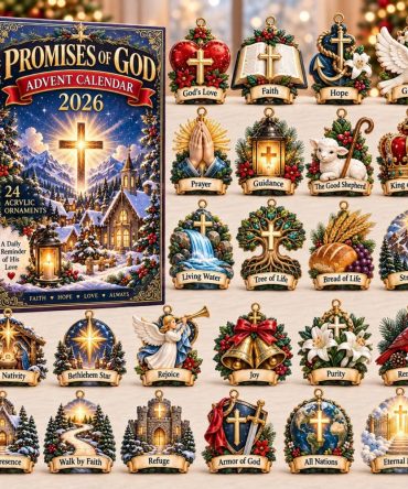 Promises Of God 24-Day Scripture Advent Calendar - Acrylic Faith Charms, Daily Bible Verses For Christmas 2026