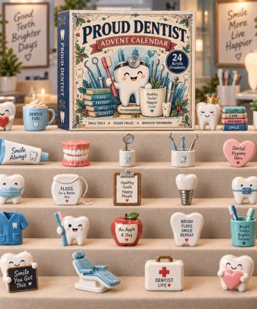 Proud Dentist 24-Day Dental Countdown 2026 — 24 Acrylic Dental Charms, Fun Gift For Dentists, Hygienists & Students