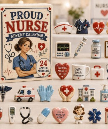 Limited Edition 2026 Nurse Advent Countdown — 24 Acrylic Charms For Proud Nurses, Gift-Ready Holiday Keepsake