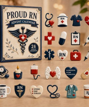 Proud Rn Hero Advent Calendar 2026 — 24-Day Acrylic Nurse Charm Countdown , Gift For Registered Nurses, Medical Staff Appreciation