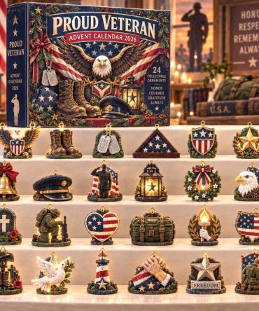 Proud Veteran 24-Day Countdown Calendar 2026 – Acrylic Patriotic Charms, Military Tribute Advent, Keepsake Gift For Service Members