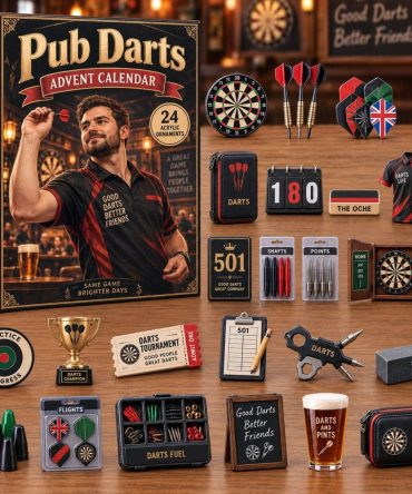 Pub Darts 24-Day Countdown Calendar 2026 — Retro Bar Acrylic Charms, Daily Darts Surprises For Fans, Perfect Gift For Players