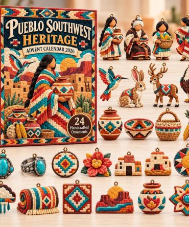 Pueblo Heritage 2026 Cultural Countdown Calendar — 24-Day Acrylic Charm Set Honoring Pueblo Art & Traditions