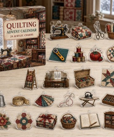 Quilting Holiday Countdown Pack: 24 Themed Acrylic Charms For Quilters - Creative Advent Gift To Inspire Patchwork & Sewing Projects