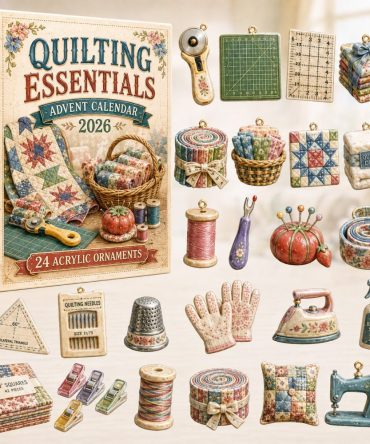Quilting Essentials Advent Calendar 2026 — 24-Day Acrylic Charm Countdown For Quilters , Practical, Giftable Sewing Keepsakes