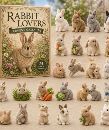 Rabbit Lovers 2026 Advent Calendar — 24-Day Bunny Acrylic Charm Set, Cute Easter-Like Countdown & Holiday Gift For Bunny Fans