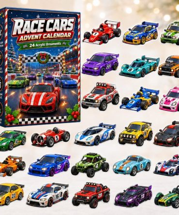 High-Speed Race Cars Advent Calendar 2026 — 24-Day Acrylic Charm Collection, Miniature Car Gifts For Kids & Collectors Holiday Countdown
