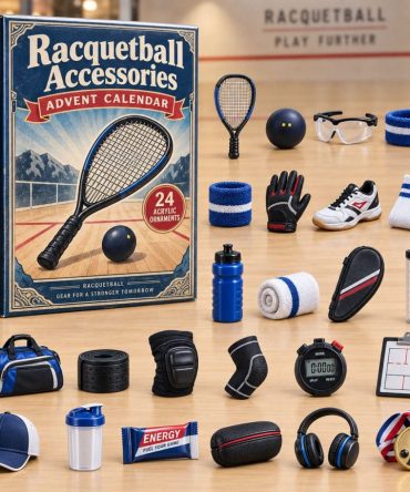 24-Day Holiday Countdown Calendar With 24 Acrylic Charms — Racquetball Accessories Pack, Ideal Christmas Gift & Stocking Stuffer 2026