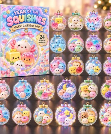 Rainbow Squishy 2026 24-Day Advent Calendar — Colorful Squeeze Charms & Acrylic Collectibles, Sensory Holiday Countdown For Kids