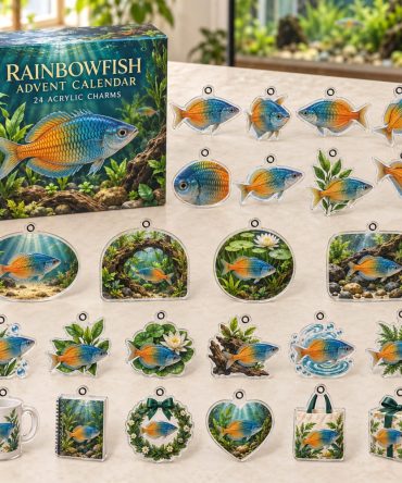 Rainbowfish Holiday Surprise Calendar — 24 Collectible Acrylic Fish Charms For Aquarium Fans , Gift & Stocking Stuffer