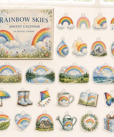 Rainbow Joy Advent Collection — 24 Colorful Acrylic Rainbow Charms, Bright Holiday Countdown Gift For Kids, Crafters & Pride Celebrations