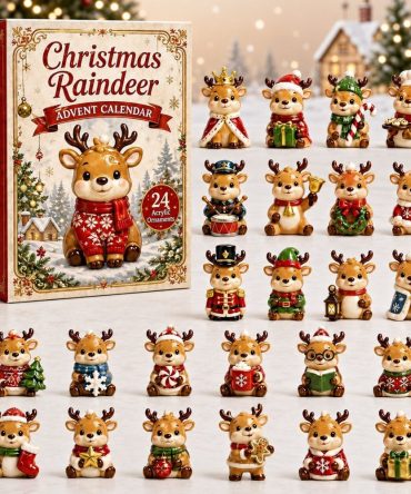 Cozy Reindeer Sweater Cuties Advent Calendar 2026 — 24-Day Acrylic Charm Collection, Cute Holiday Countdown For Kids & Collectors