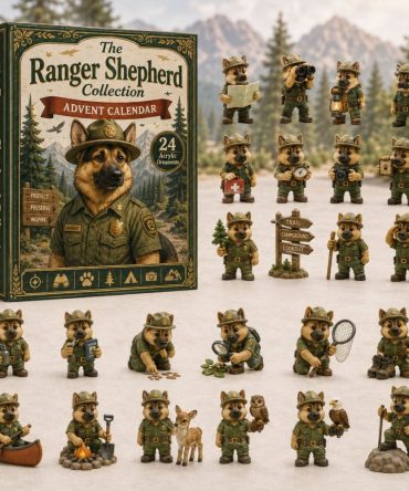 Ranger Shepherd 2026 Dog Countdown - 24-Day Acrylic Charm Advent Calendar, Outdoor Rescue Dog Charms & Gifts