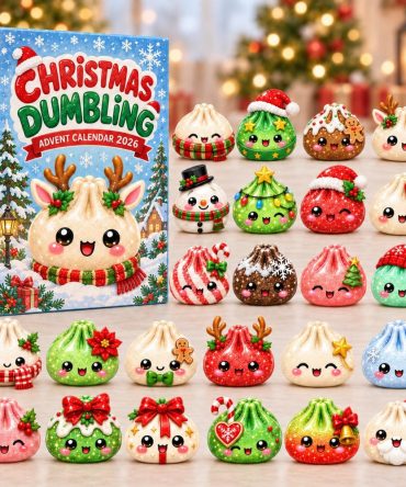 Reindeer Dumpling Holiday Charm Set 2026 — 24 Cute Reindeer Squishy Figures & Acrylic Charms, Adorable Christmas Countdown Pack