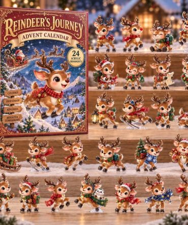 Reindeer Journey Christmas Advent Calendar - 24-Day Holiday Countdown With Acrylic Charms, Rustic Winter Decor & Gift