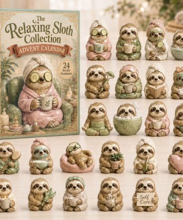 Relaxing Sloth Spa 2026 Advent Calendar — 24-Day Acrylic Charm Self-Care Countdown, Cute Spa-Themed Gifts For Teens & Adults