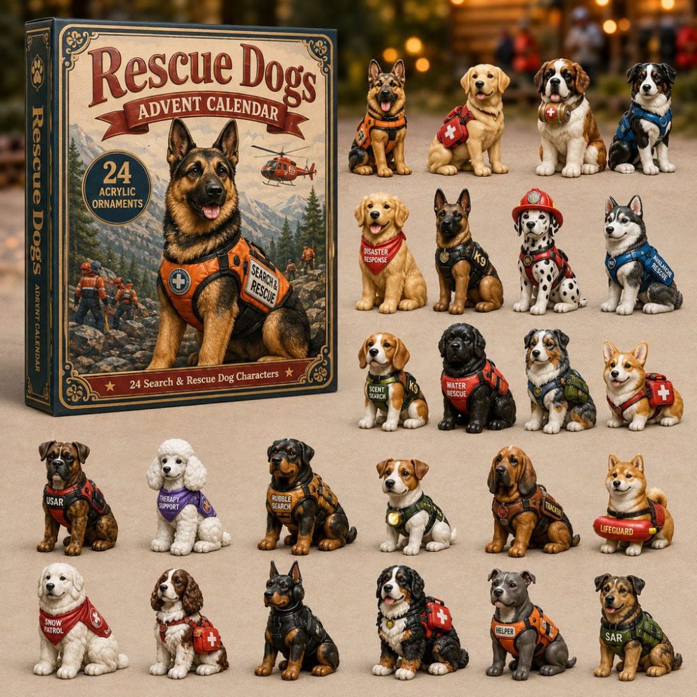 2026 Rescue Dogs Countdown Calendar — 24-Day Acrylic Charm Set Celebrating Shelter Dogs, Meaningful Gift For Dog Advocates