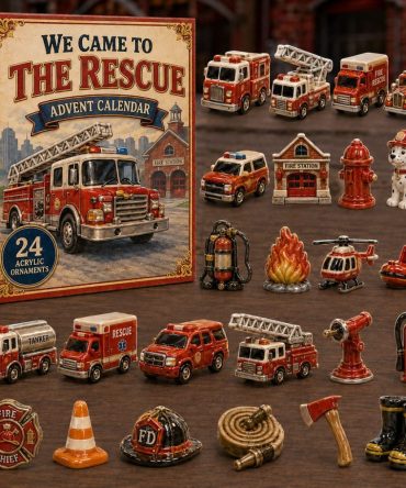 2026 Rescue Team 24-Day Advent Calendar — Acrylic Charm Set Celebrating Rescue Dogs, Heartfelt Holiday Countdown Gift