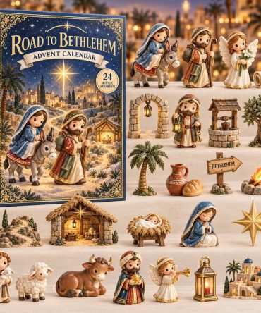 Road To Bethlehem Journey Advent Calendar - 24-Day Nativity Countdown With Acrylic Charms, Christian Christmas Keepsake