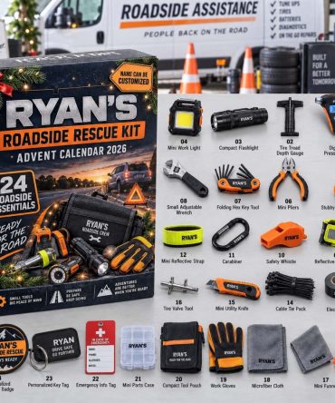 Roadside Rescue Kit 2026 Emergency Countdown — 24 Acrylic Charms, Mini Tools & Survival Gear, Perfect Gift For Drivers And Mechanics