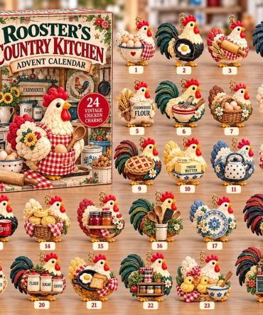 Country Kitchen Rooster 2026 Gift Calendar — 24-Day Acrylic Charm Collection For Bakers, Hosts & Rustic Kitchens