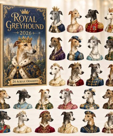 Royal Greyhound Collector'S Advent Calendar 2026 — 24 Luxury Acrylic Charms, Elegant Greyhound Holiday Gift