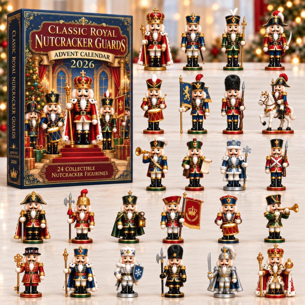 Royal Nutcracker 24-Day Countdown Calendar 2026 – Acrylic Nutcracker Charms, Regal Holiday Decor, Collector'S Advent Gift