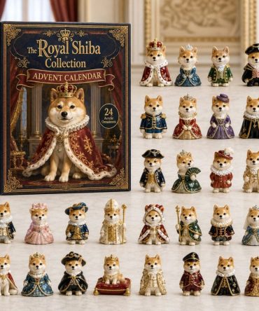 Royal Shiba Kingdom 2026 Countdown - 24-Day Acrylic Charm Advent Calendar, Regal Dog Collectibles & Deluxe Gift Set
