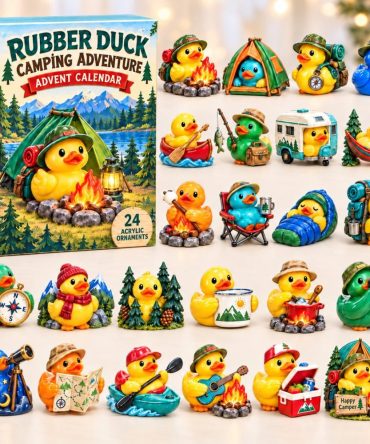 2026 Camping Rubber Duck Countdown — 24-Day Outdoor Adventure Advent With Acrylic Charms, Gift For Campers & Kids