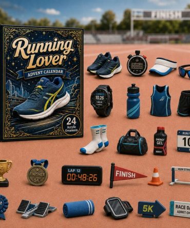 Runner'S Advent Countdown Calendar — 24-Day Fitness-Themed Holiday With Acrylic Running Charms, Motivational Gift For Runners & Athletes